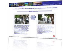 Charming Hotel in the centre of Pythagorion, online bookings, site is in English and German.