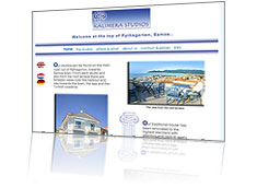 Studios in Pythagorion Samos, I created the logo, and designed the website in 3 languages, German, Dutch, English.
